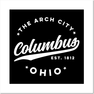 Vintage Columbus Ohio The Arch City Retro USA Posters and Art